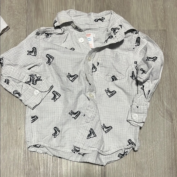 4/$20 Joe Fresh Kids White and Black Patterned Shirt 2T - Picture 1 of 1